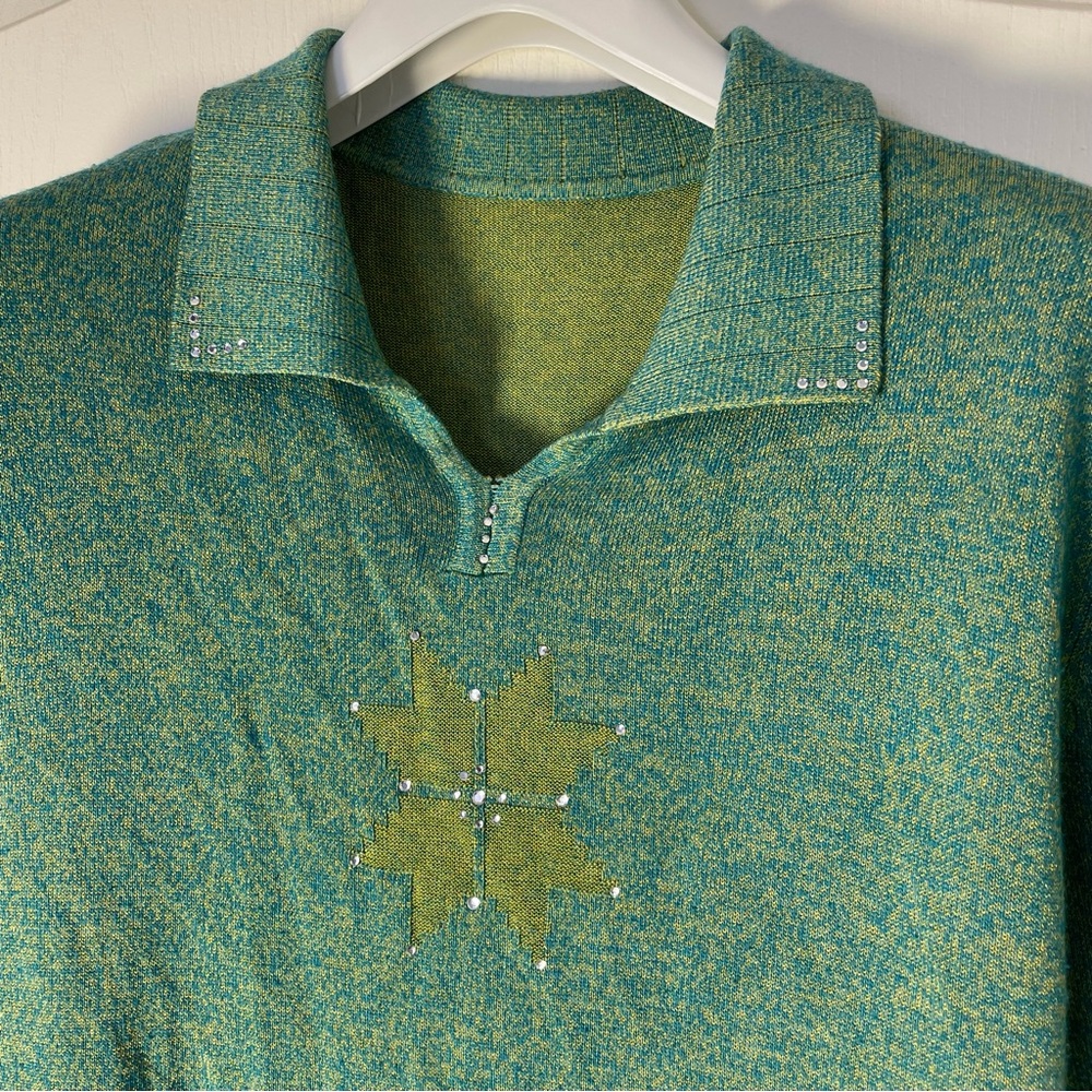 1980's polo knit...with rhinestones!